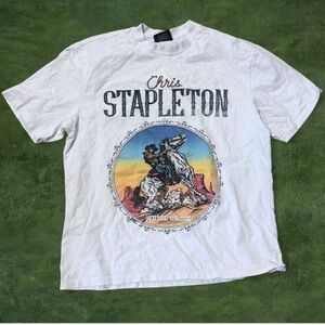 Chris Stapleton White Graphic T-Shirt